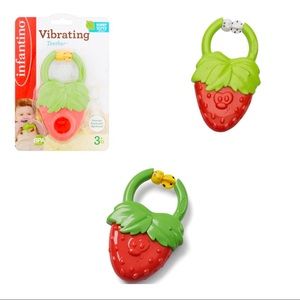 vibrating strawberry teether